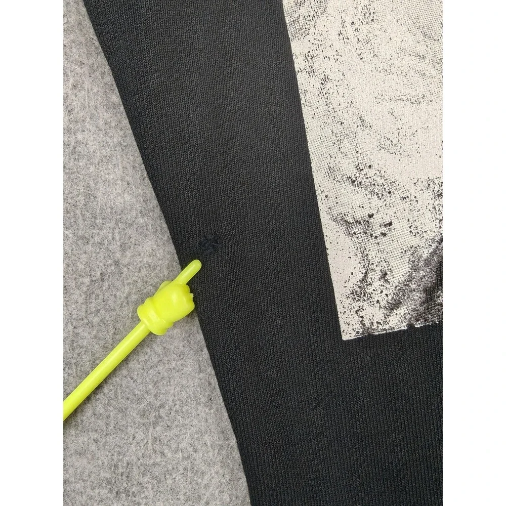 SNOH Pants Mens 2XL Black Heavyweight Fleece Joggers Graphic Colorblock USA